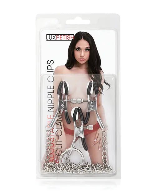 Lux Fetish Adjustable Nipple Clips & Clit Clamp LUX Fetish