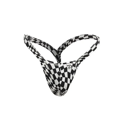 Male Basics Y Buns Thong Checkers Male Basics