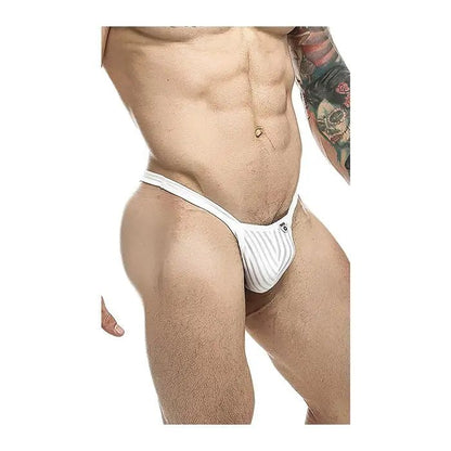 Male Basics Y Buns Thong White Sheer Male Basics