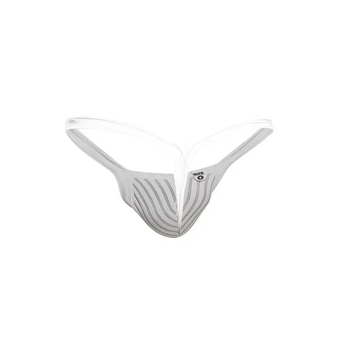 Male Basics Y Buns Thong White Sheer Male Basics