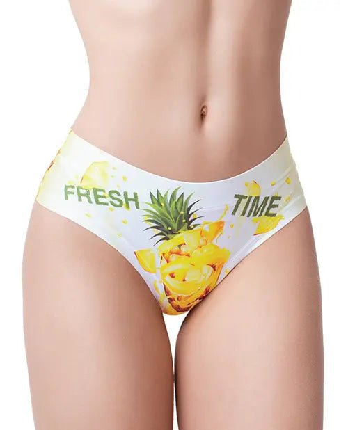 Mememe Fresh Summer Pineapple Printed Slip - Lingerie Mememe