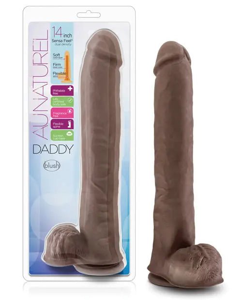 Naturel Daddy 14" Dual Density Realistic Dildo with Suction Cup Blush