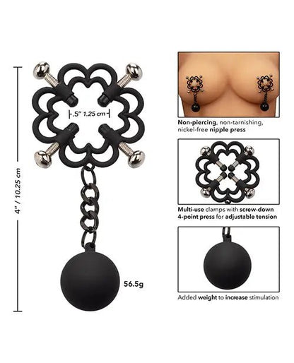 Nipple Grips Power Grip 4 Point Weighted Nipple Press Cal Exotic