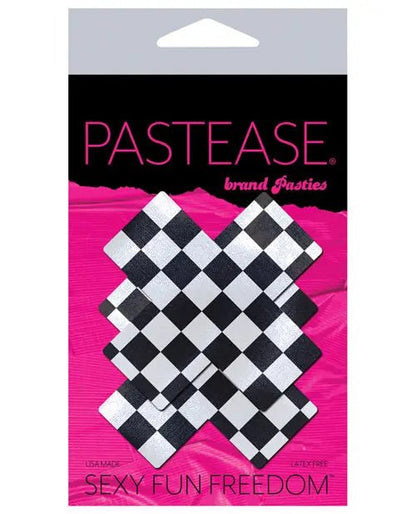 Pastease Checker Cross - Black/White Pasties