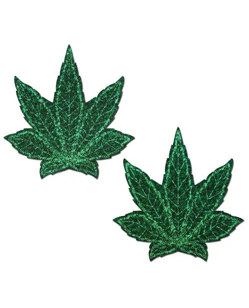 Pastease Glitter Marijuana Leafs Pasties