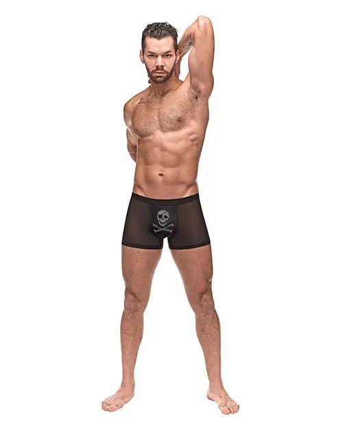 Private Screening Micro Mesh & Modal Skull Pouch Male Power