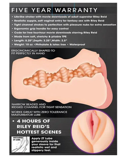 Riley Reid Movie Download with Realistic Vagina Stroker Zero Tolerance