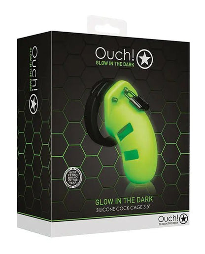 Shots Ouch 3.5" Model 20 Cock Cage - Glow in the Dark Shots