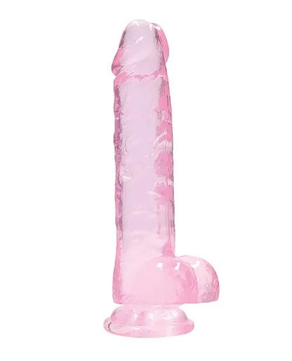 Shots RealRock Realistic Crystal Clear Dildo with Balls Shots