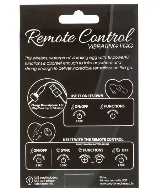 Simple & True Remote Control Vibrating Egg B.M.S. Enterprises